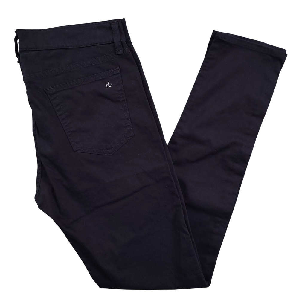 Rag Bone Pants Mens 34 Fit 1 Black Extra Slim Fit Chino Stretch Made in USA NWT